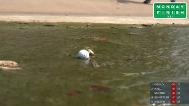 Floating golf ball from Emiliano Grillo.