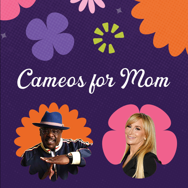 Book a video for Mom Cameo.  Show mom you care with a gift that is as unique as she is.  From actors and athletes to musicians and comedians, find her favorite star for a personal video you'll never forget.