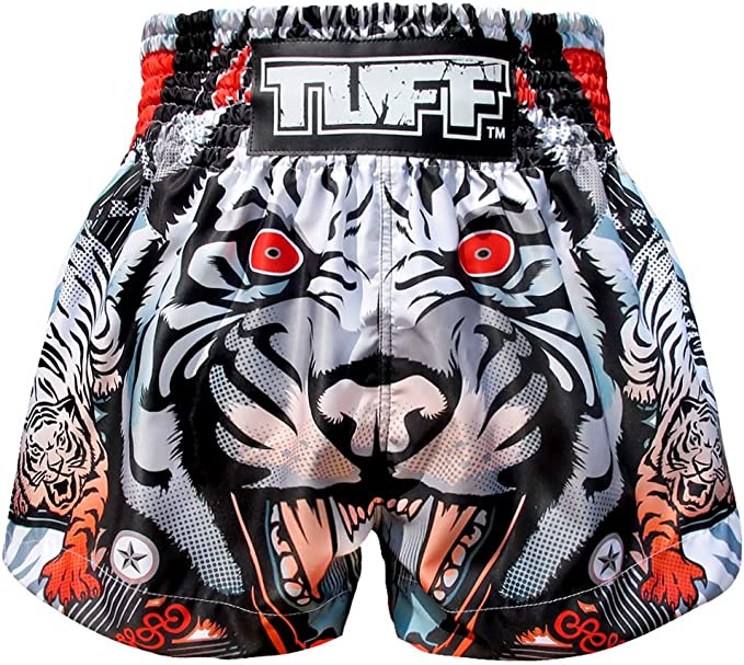 Durable kickboxing shorts by Tuff Sport crafted with high-quality materials. Provides comfort and a perfect fit for training. Features split seams to enhance freedom of movement, suitable for various martial arts disciplines.