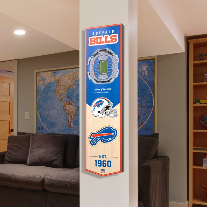 Buffalo Bills 8'' x 32'' 3D StadiumView Banner
