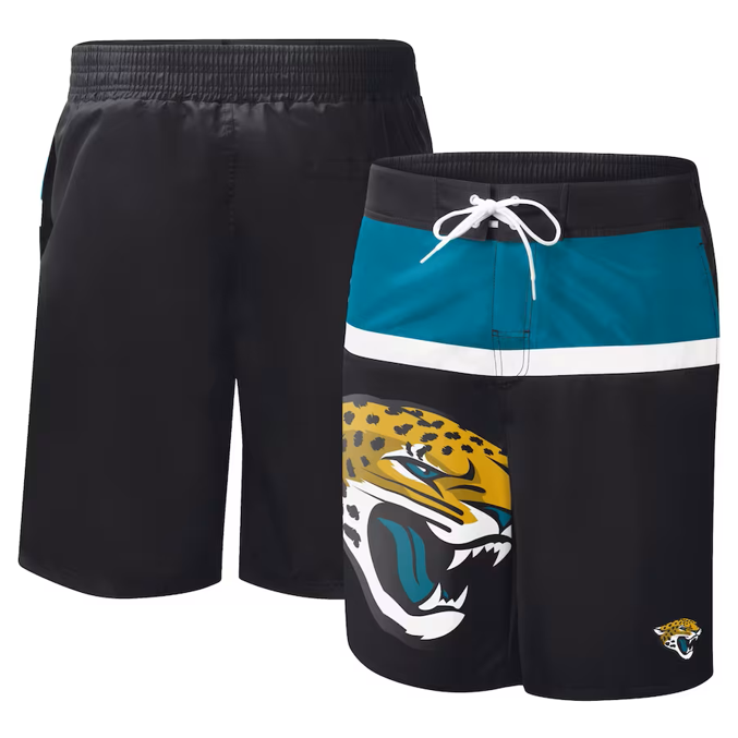 Jacksonville Jaguars GE Sports Carl Banks Sea Wind Swim Trunks - Black