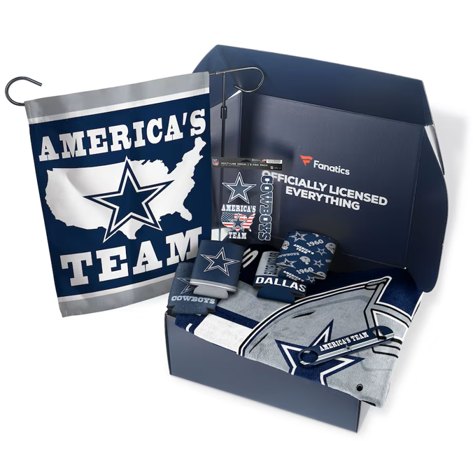 Dallas Cowboys Tailgate Fanatics Gift Box Today's Essentials Game