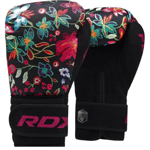 best boxing gloves-RDX Women Boxing Gloves for Training Muay Thai Flora Skin Ladies Mitts for Sparring