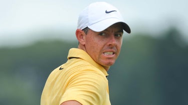 Rory McIlroy interacts at the Travelers Championships 2023