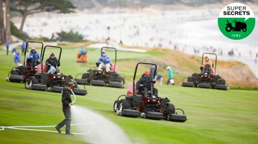 The ground crew works at Pebble