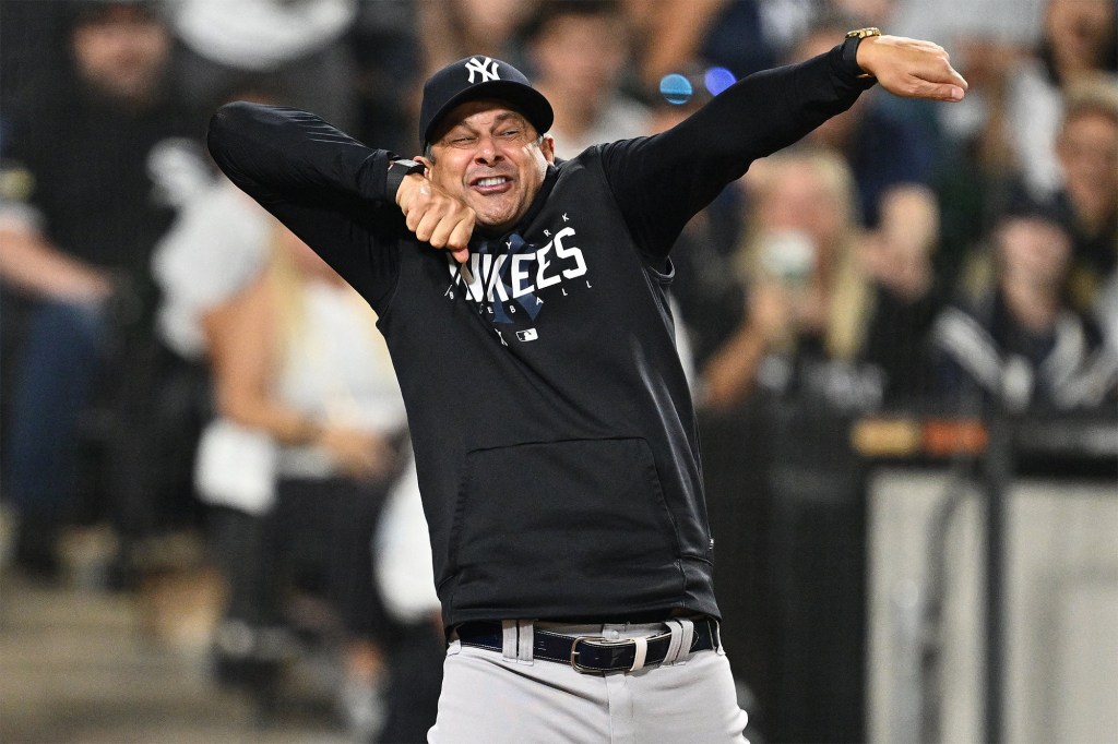 Aaron Boone was ejected during the Yankees' game against the White Sox this week.