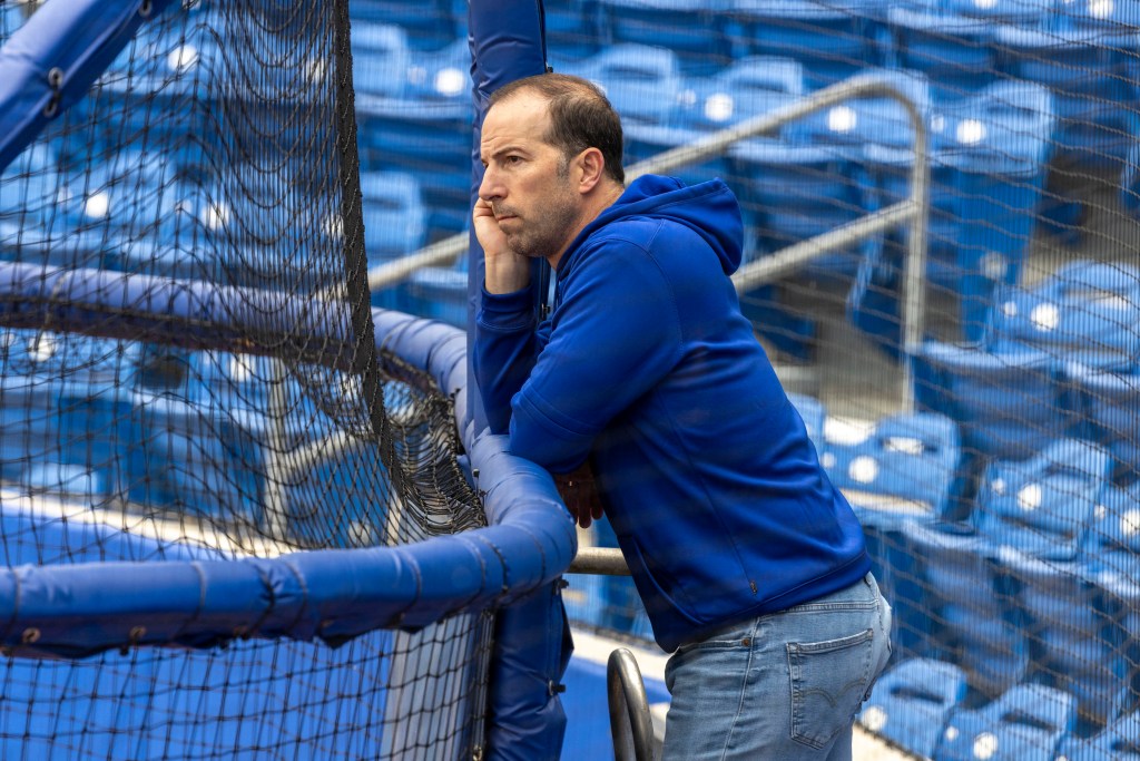 New York Mets general manager Billy Eppler during a spring training workout in Florida.