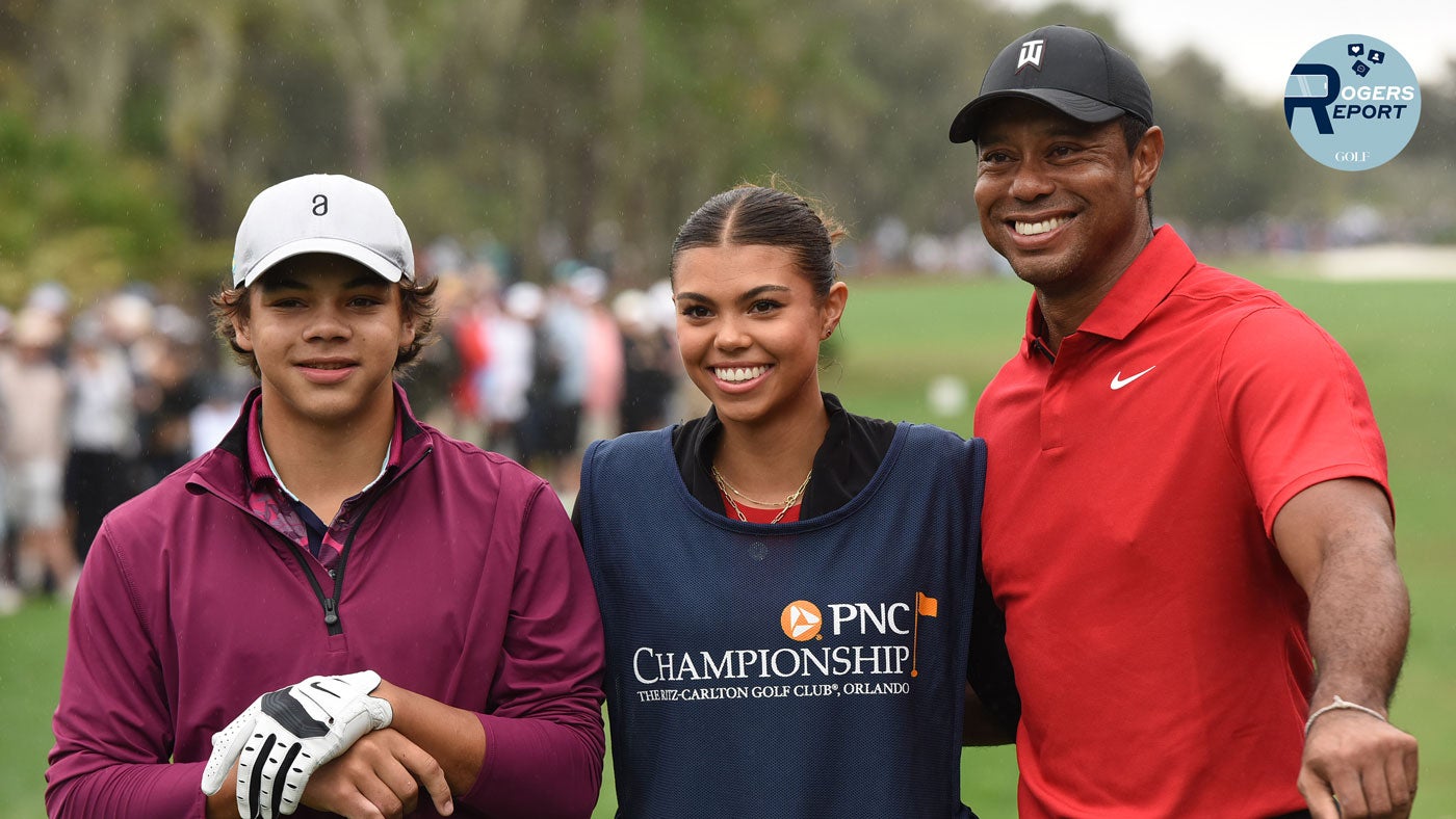 The Woods family at the PNC Championship.